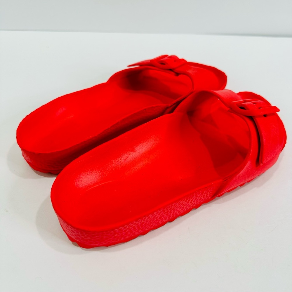 🩷 SALMON COLORED SANDALS LIKE NEW SIZE 7 BEACH VACATION OR DAILY COMFY WEAR - Picture 6 of 9